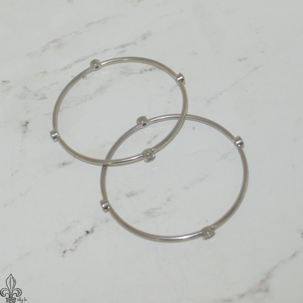 Silver Bangle Bracelets - image 3